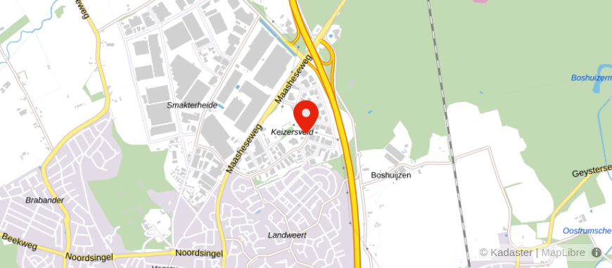 Locatie van Fincq Venray