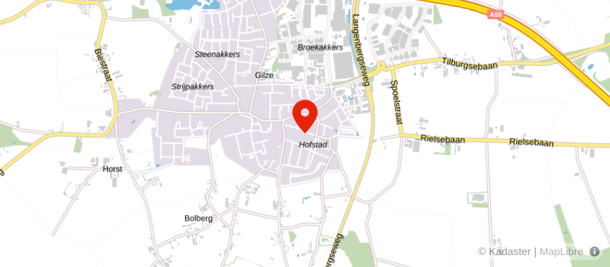 Locatie van Finovion Gilze-Rijen