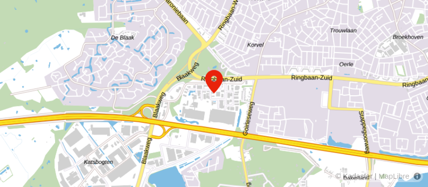 Locatie van Hoekstra & Partners Notarissen Tilburg