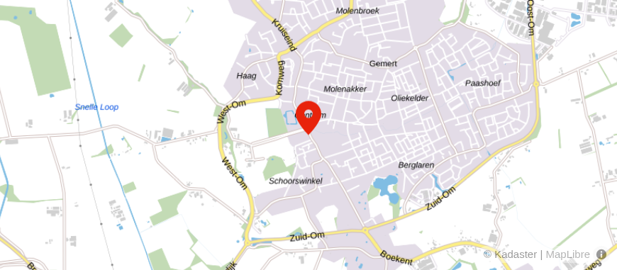 Locatie van Rabobank Gemert