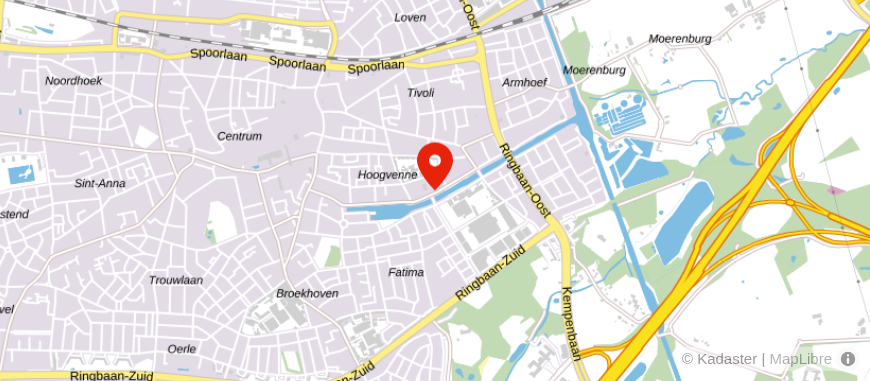Locatie van Quintes Tilburg