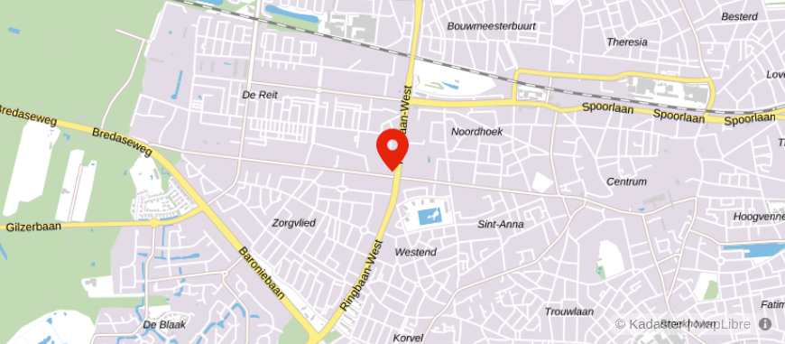 Locatie van Howden Tilburg