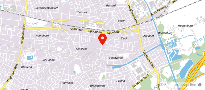 Locatie van ASN Bank Tilburg