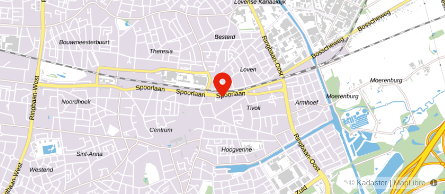 Locatie van Belderbrandt Hypotheek Tilburg B.V.