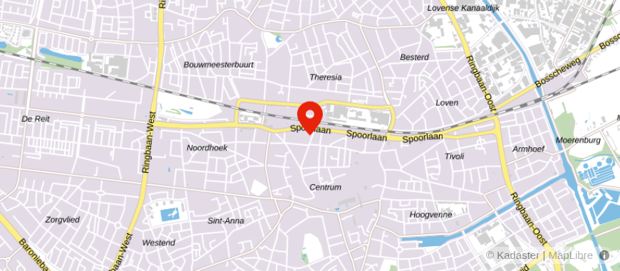 Locatie van De Kerf & Van Sprang Notarissen