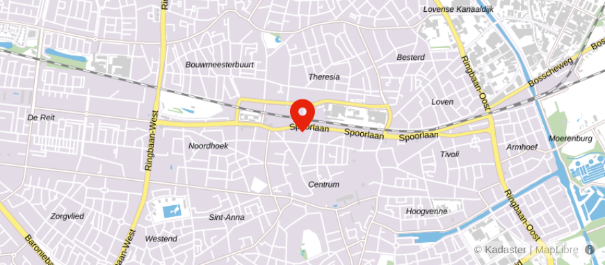 Locatie van De Hypotheekshop Tilburg Spoorlaan