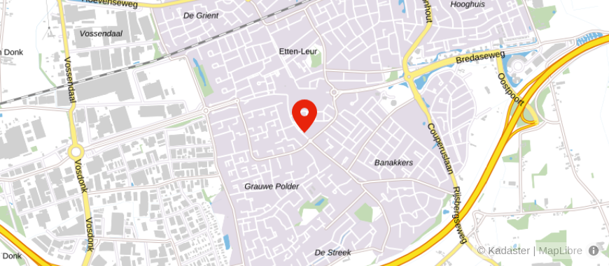 Locatie van Middenman Etten-Leur