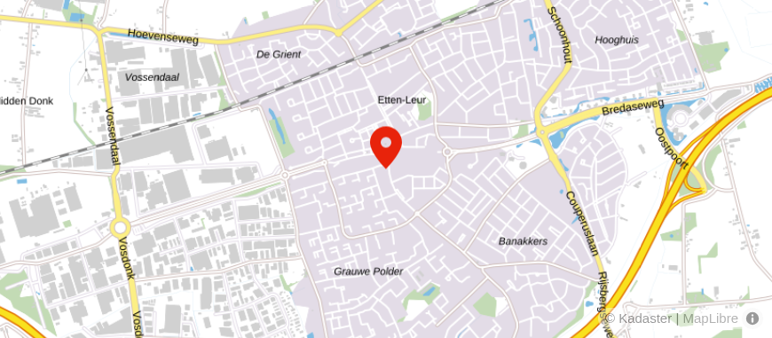Locatie van Huiskamer Hypotheken Etten-Leur