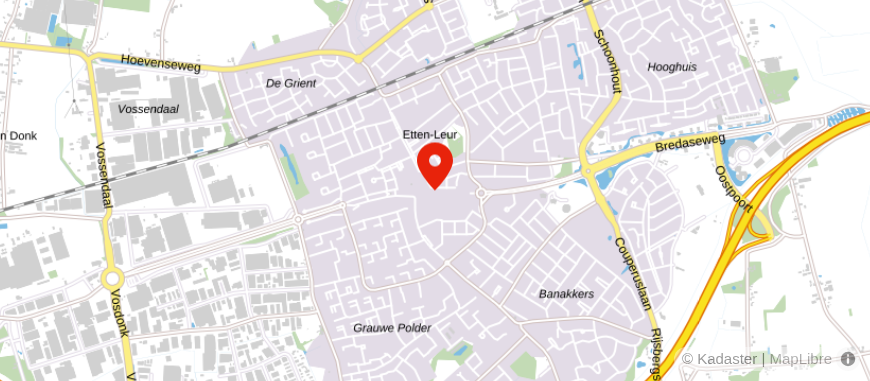 Locatie van Rabobank Etten-Leur