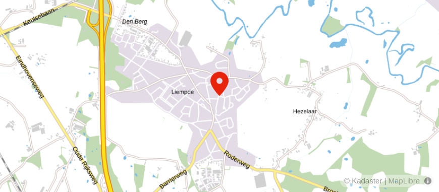 Locatie van Veldsink Advies, Liempde