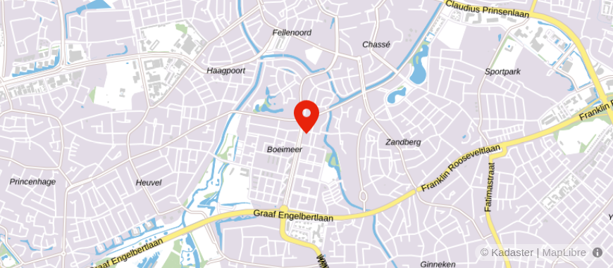 Locatie van Huiskamer Hypotheken Breda