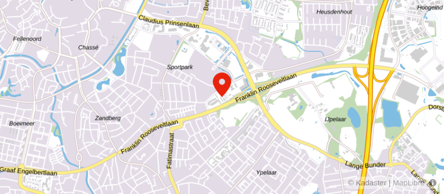 Locatie van Woonaccent Makelaars Breda