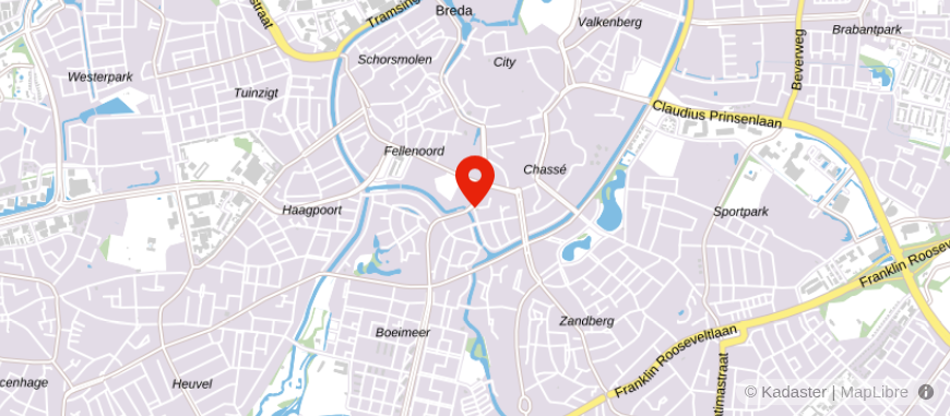 Locatie van Hendriks makelaardij Breda