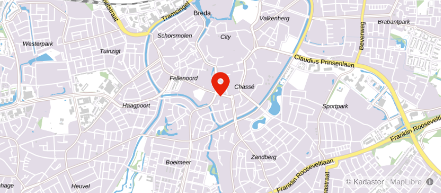 Locatie van Kern Makelaars Breda