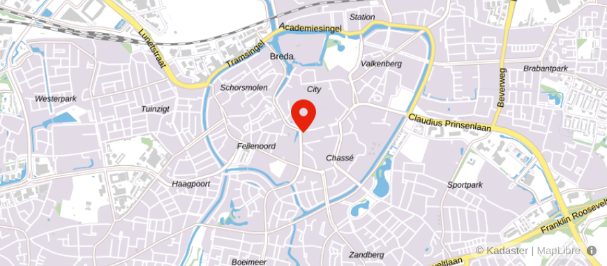 Locatie van ING Bank Breda