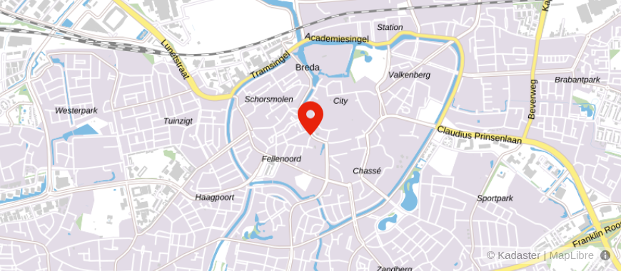 Locatie van Q Makelaars Breda