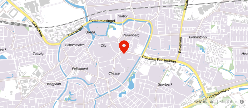 Locatie van Rabobank Breda