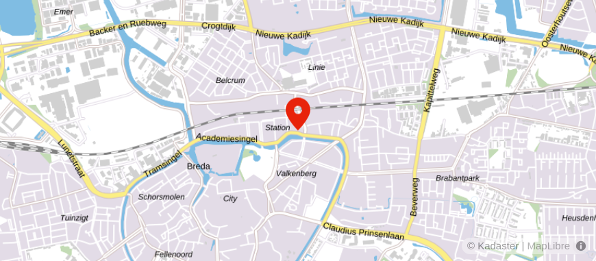 Locatie van Van den Brekel Notariaat