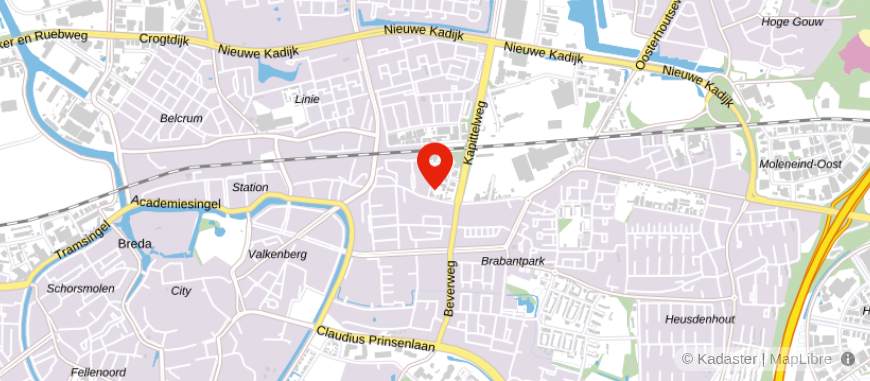 Locatie van A&T Vastgoed Breda