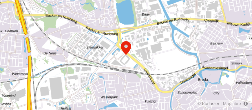 Locatie van Aon Breda