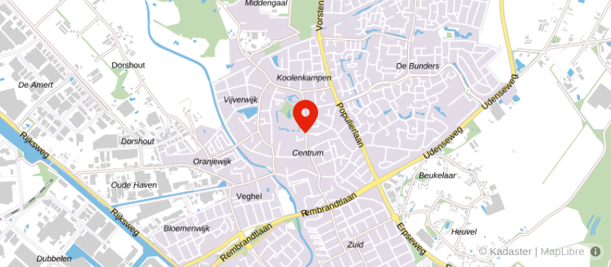 Locatie van Van Bruggen Veghel