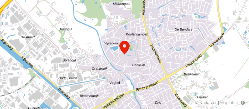 Locatie van Claassen Uitvaartzorg - Veghel