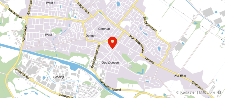 Locatie van Van Dongen Assurantiën Dongen