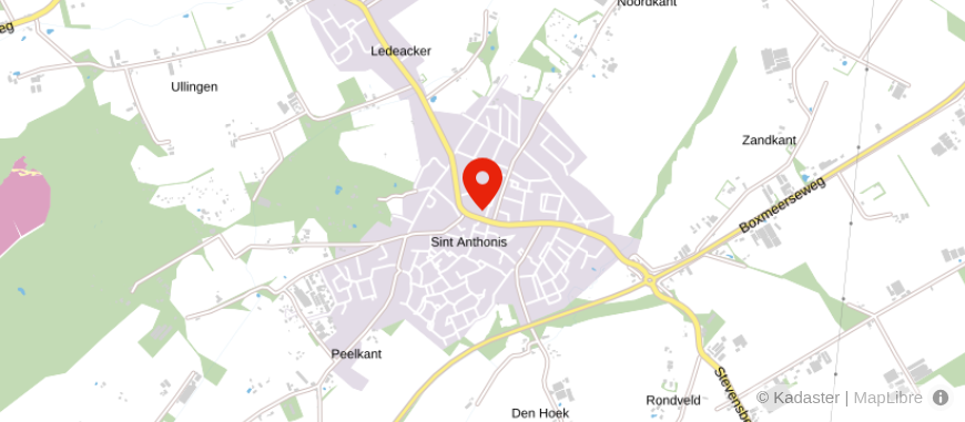 Locatie van Agriteam Peel-, Maas- en Rivierengebied