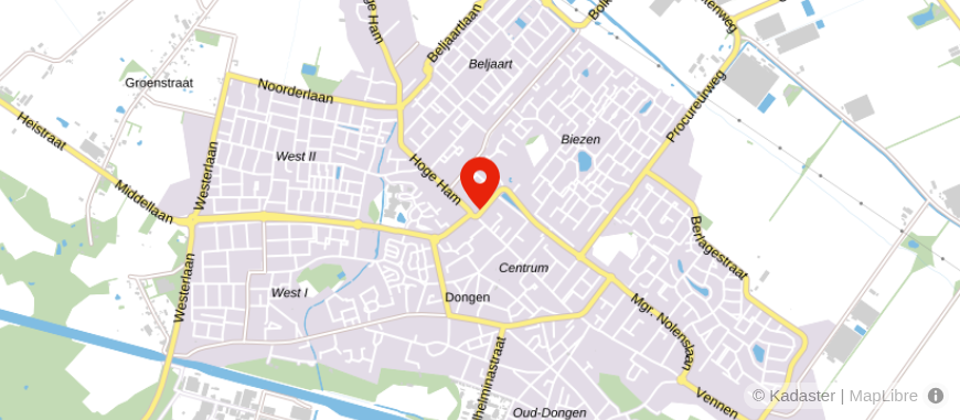Locatie van De Hypotheekshop Oosterhout - Dongen