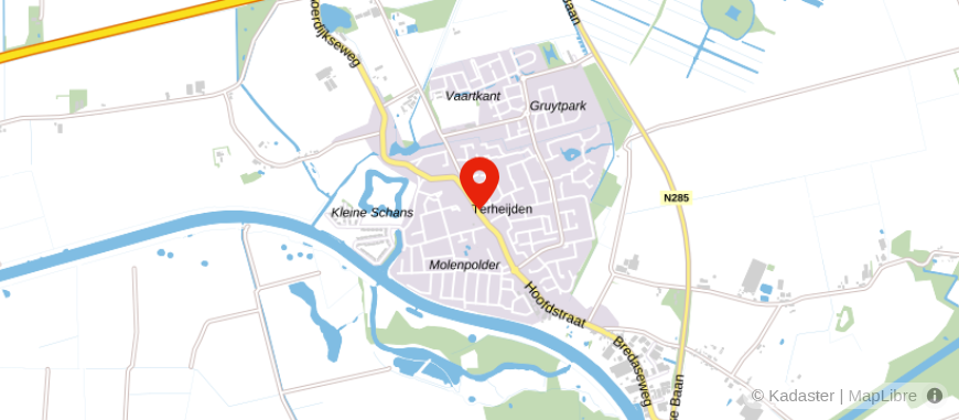 Locatie van Notariskantoor Terheijden