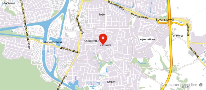 Locatie van ASN Bank Oosterhout