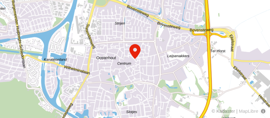 Locatie van Van Bruggen Oosterhout