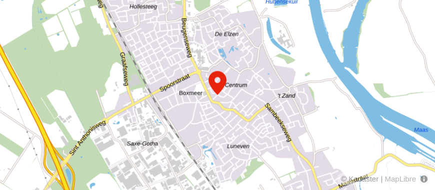 Locatie van Hurkmans Hypotheekadvies Boxmeer