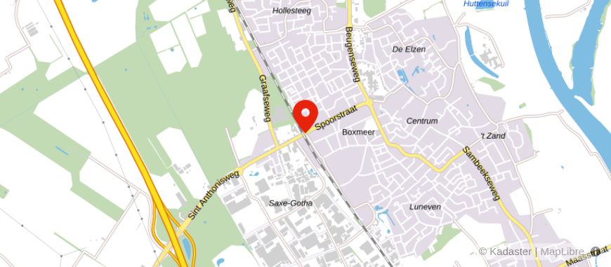Locatie van Veldsink – Land van Cuijk