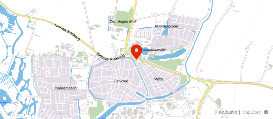 Locatie van Veldsink – Driekleur Zierikzee