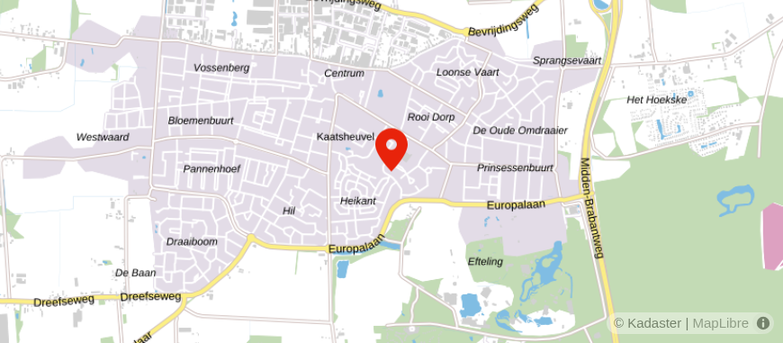 Locatie van A&T Vastgoed Kaatsheuvel