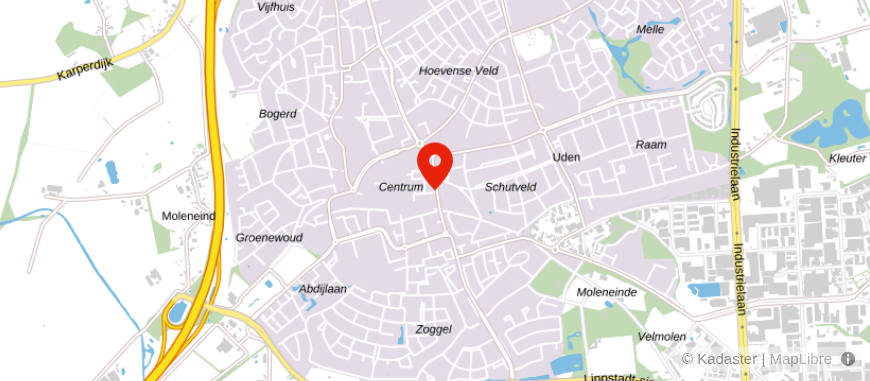 Locatie van De Hypotheker Uden