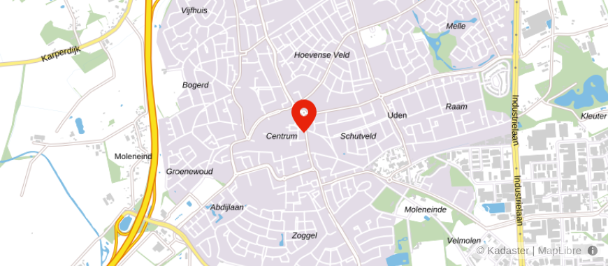 Locatie van Freek Hypotheek Uden