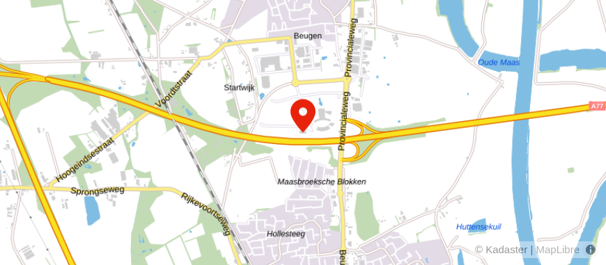 Locatie van Rabobank Beugen