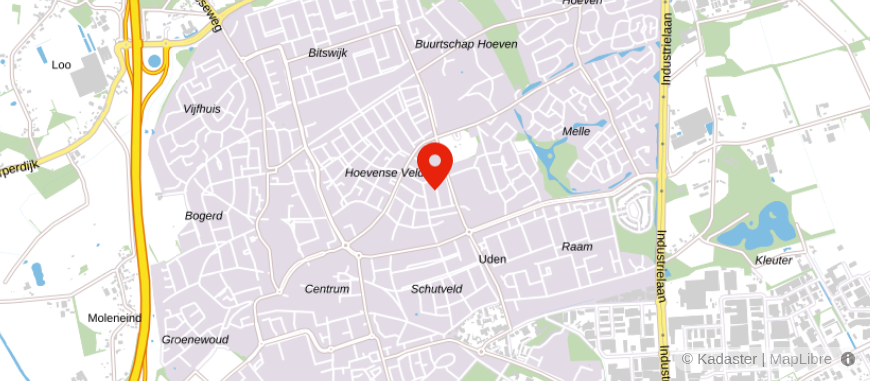 Locatie van Claassen Uitvaartzorg - Uden