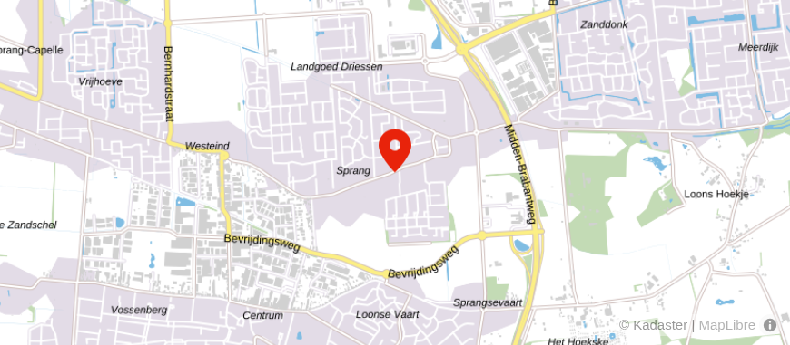 Locatie van Boekzo Waalwijk