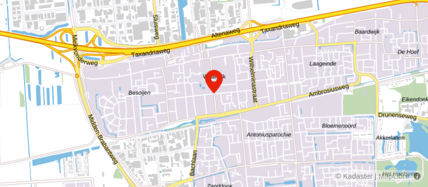 Locatie van Meewis Notarissen B.V.