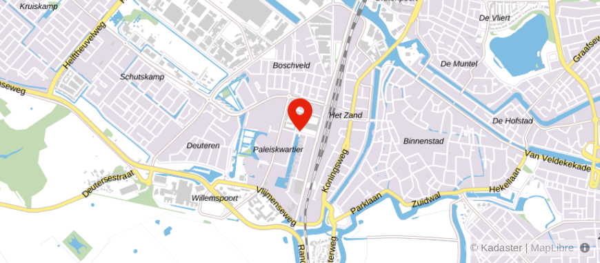 Locatie van Rabobank 's Hertogenbosch (Hugo de Grootlaan)