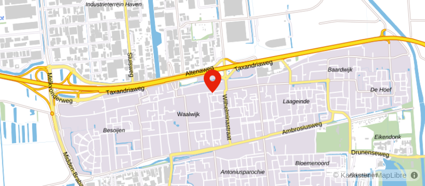 Locatie van De Hypotheker Waalwijk