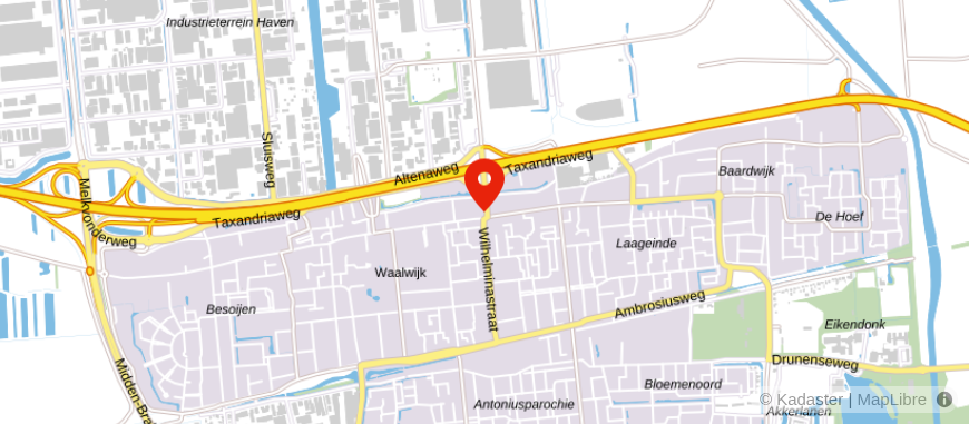 Locatie van De Hypotheekshop Waalwijk