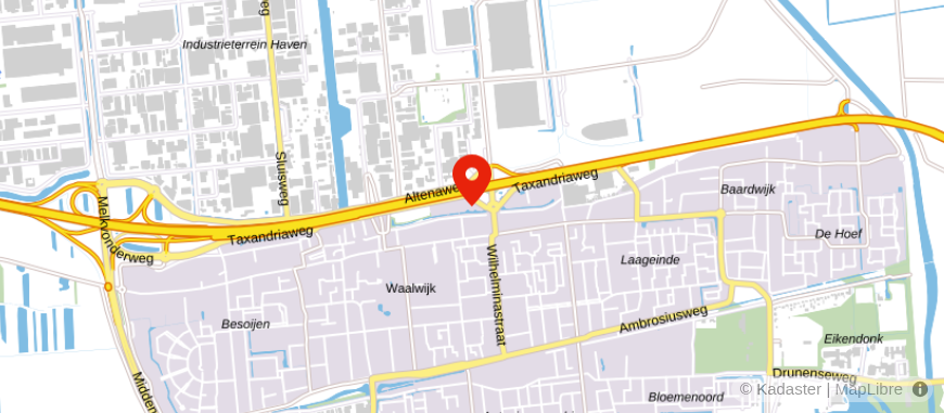Locatie van Rabobank Waalwijk