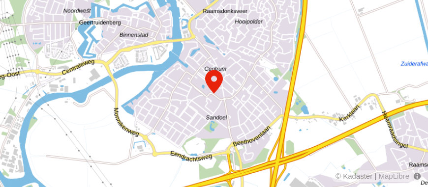 Locatie van Uitvaartcentrum Raamsdonksveer