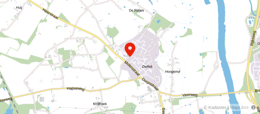 Locatie van Geld & Woning Land van Cuijk