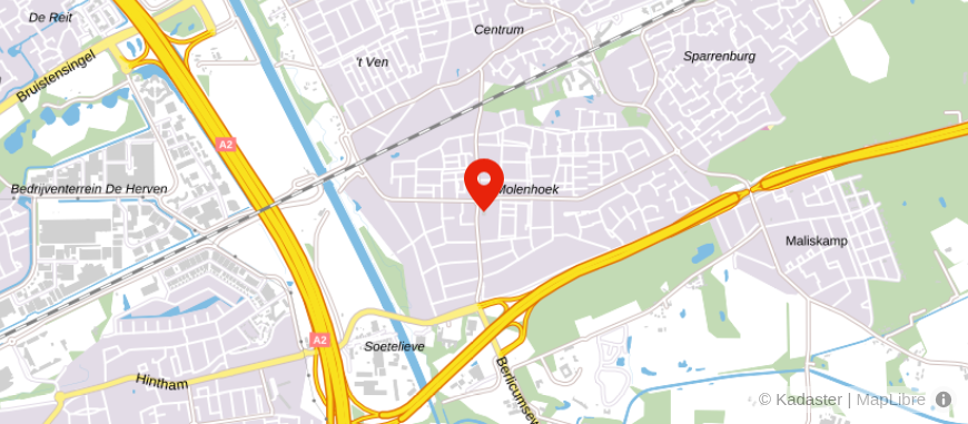 Locatie van Hulshof Kroonen & Groen