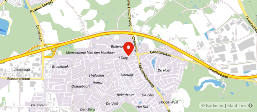 Locatie van Financieel Centrum Heesch